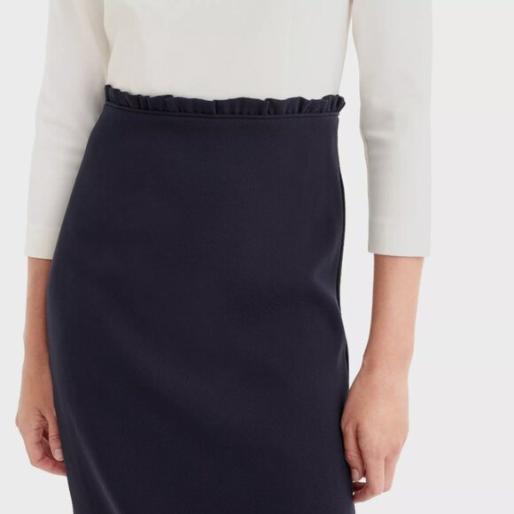 J. Crew 365 3/4 Sleeve Sheath 'Combo Dress' in Ivory White & Navy Blue Size 4 - Picture 6 of 13